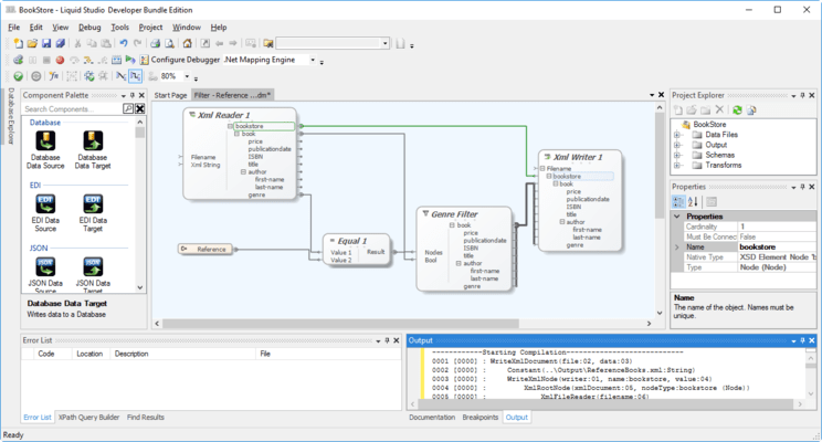 Screenshot of Liquid Studio Data Designer Edition